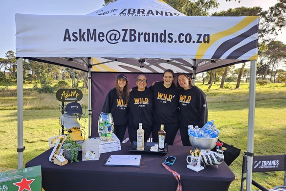 women working at promotional table